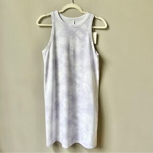 A New Day Tank Dress Women's Small New NWT Lilac Purple White Tie Dye Athleisure